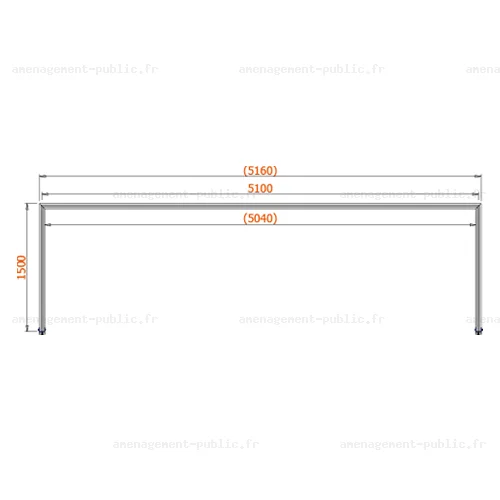 Cadre de relevage de filet de but en aluminium